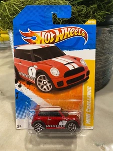 Hot Wheels 2011 New Models #30/50 MINI CHALLENGE Red w/Chrome 5Y Spoke Wheels - Picture 1 of 1