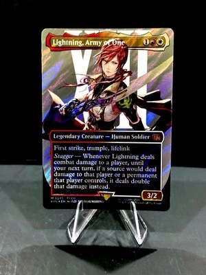 2025 MTG Final Fantasy LIGHTNING, ARMY OF ONE (Character Surge Foil) #0545 * NM - Image 1 of 2