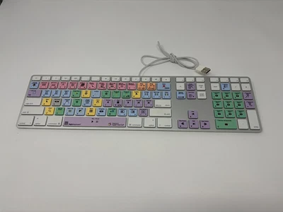 Apple A1243 Aluminum Keyboard + LogicKeyboard Final Cut Pro Wired - Image 1 of 4