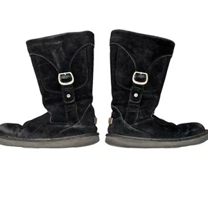 UGG Australia Women's Black Suede "Cargo III" Mid Calf Boots #SN5132 US9/EU40 - Picture 1 of 13