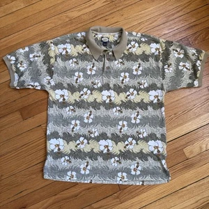 VINTAGE TOMMY BAHAMA HAWAIIAN LUAU CAMP POLO SHIRT MULTI MENS XL EXCELLENT - Picture 1 of 8