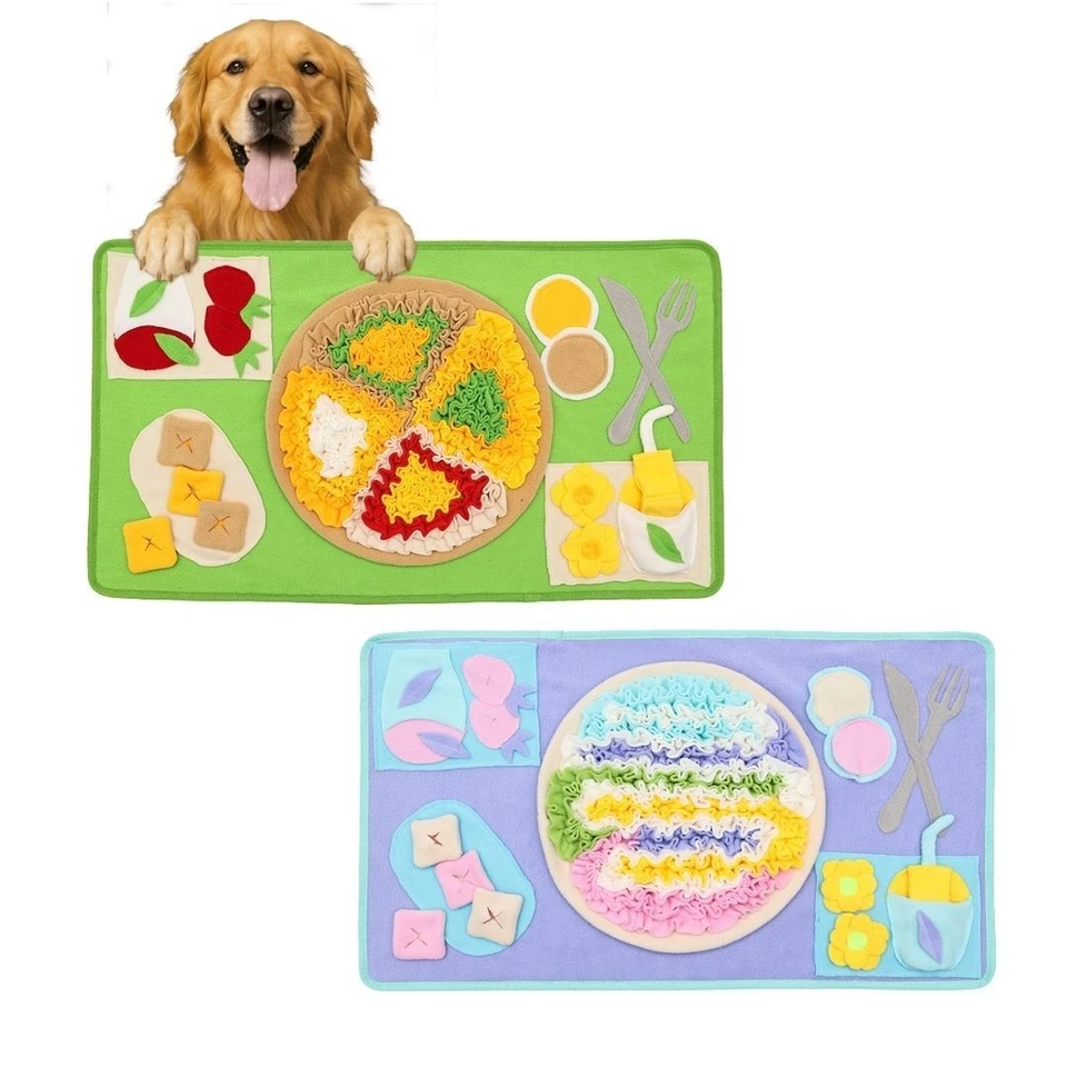 Dog and Cat Pizza Snuffle Mat, Toy for Enrichment, Nosework & Mental Stimulation - Image 1 of 4