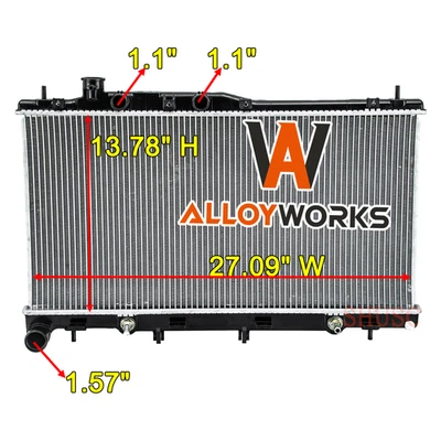 Radiador DPI2779 para Subaru Legacy 2008-2009 Outback H6 3,0 L Foto 1 de 4