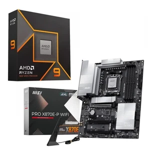 🔥 AMD Ryzen 9 9900X + MSI X870E-P PRO WIFI ATX Motherboard Combo - Picture 1 of 5