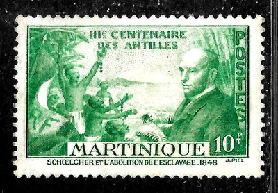 HICK GIRL-MINT  FRENCH-MARTINIQUE SC#178  FREED SLAVES & V.  SCHOELCHER    X6326 - Image 1 of 2