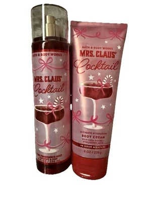 (2) Set de cóctel Bath & Body Works Mrs Claus crema corporal y niebla Foto 1 de 2