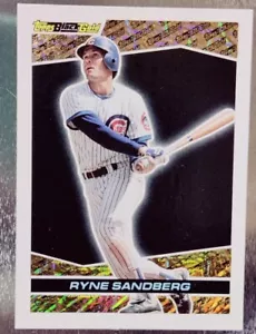 Tarjeta de oro negro Ryne Sandberg 1993 Topps #17 - Imagen 1 de 6
