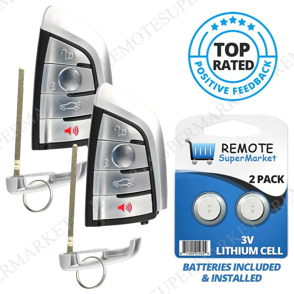 2 Replacement for NBGIDGNG1 2014 2015 2016 2017 2018 BMW X5 X6 Remote Car  Fob Foto 1 de 1