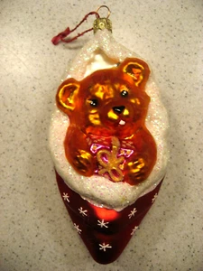 Radko Foundation for Children 1998 Cozykins Glas Weihnachtsschmuck 5,5"T - Bild 1 von 3