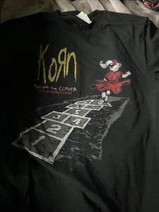 KORN Follow The Leader 20th Anniversary shirt TEE New Black Tshirt - Picture 1 of 3