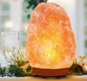 Himalayan Pink Salt Lamp with Dimmer Switch, 7 - 9 " Height, Table Night Lamp - Picture 1 of 12