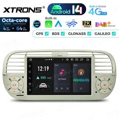 AUTORADIO ANDROID 4/64GB STEREO FIAT 500 2007-2015 OCTA-CORE COMANDI VOLANTE XTR - Immagine 1 di 4