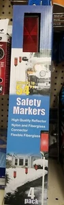 16 Pk 54" Snow Markers 2 Sided Reflectors Driveway safety Fiberglass/nylon - Picture 1 of 5
