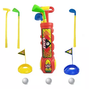 Kids Toddler Mini Golf Set Indoor Outdoor Sport Toy W/ Clubs Balls Practice Hole - Picture 1 of 8