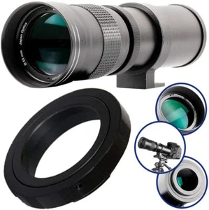 Ultimaxx 420-800mm f/8 Telephoto Zoom Lens + T-Mount for Nikon D850 D810 D750 D6 - Picture 1 of 9