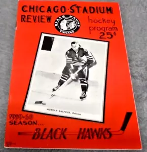 1960 NHL HOCKEY CHICAGO BLACKHAWKS GAMEDAY PROGRAM V BOSTON BRUINS STADIUM REVIE - Picture 1 of 7