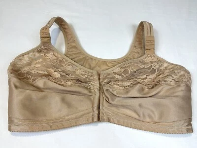Sujetador de postura Comfort Choice 42DDD beige inalámbrico sin relleno cierre frontal Foto 1 de 4