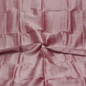 Vintage Puce Color 100% Pure Silk Handloom Sari Remnant 4YD Craft Fabric Scrap - Picture 1 of 4