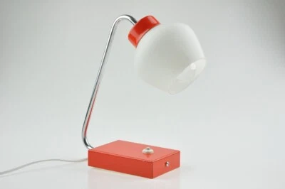 Red Vintage Desk Lamp, Mid Century Desk Lamp, Red Lamp, Table Lamp, Bedside Lamp - Image 1 of 4