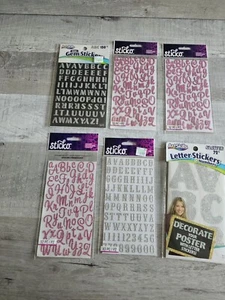 Sticker Lot - Alphabet Scrapbooking Stickers Letters Numbers Sticko Glitter #192 - Picture 1 of 7