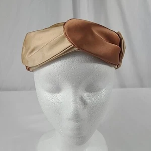 Vintage Doris Designed Pill Box Hat Satin - Picture 1 of 9