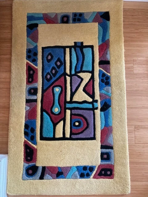 Vintage Memphis modern rugs 24" by 41" Post Modern Wool Mahdavis Design 10068 - Image 1 of 1