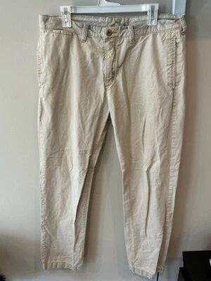 Men's Beige Hollister Khakis Size 34x34 #NLN18 - Image 1 of 4