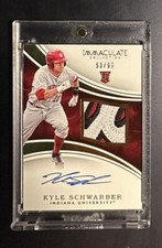 2016 Immaculate Collegiate Kyle Schwaeber Rookie Patch Autograph 53/99  #16