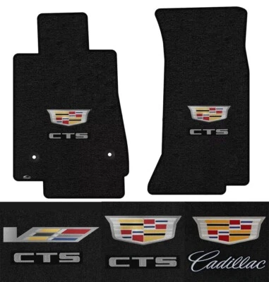 ¡Nuevo! Alfombrillas negras Cadillac CTS 2015-2019 Cadillac Crest y CTS doble logotipo Foto 1 de 4
