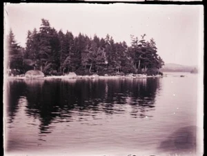 ONE (1) LATE 1800s or EARLY 1900s GLASS NEGATIVE, SHORELINE SCENE - Picture 1 of 2