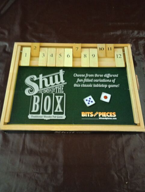 Hey Play 80-HCH-SHUT2 Shut The Box Game-Classic 9 Number Wooden Set with  Dice Included-Old Fashioned