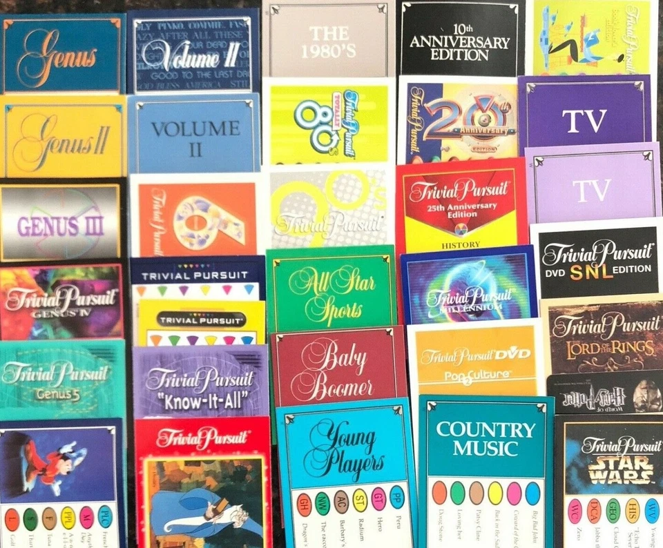 Trivial Pursuit Cards Pick 100 Card Decks As Low As 1.80 Each w HUGE Selection  - Image 1 of 4