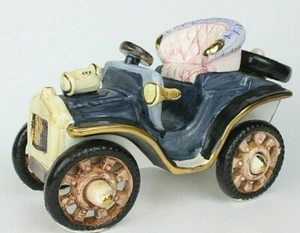 Raro Flambro Novedad Inglés Porcelana Roadster Motor Coche Pintado a Mano 8" Largo - Imagen 1 de 12