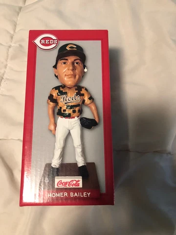 Homer Bailey Cincinnati Reds 2015 Bobblehead NEW Cover