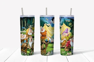 20oz skinny Stainless steel tumbler - Snow White theme - Picture 1 of 1