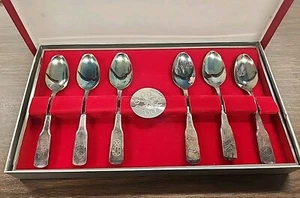 Award Avon Seven Triple Silver-Plate Demitasse Spoons International Silver - Picture 1 of 10