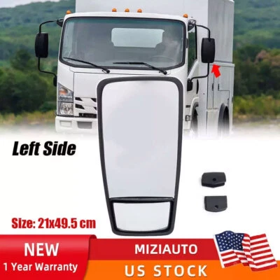 Espejo de puerta lateral para ISUZU NPR NPR-HD NQR NRR 3.0 5.2 6.0L 2008-2023 lado del conductor Foto 1 de 4