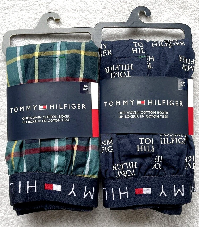 2x Tommy Hilfiger Men's Woven Cotton Boxer Size S (28-32) - Image 1 of 2