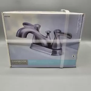 Juego central de 4" grifo de baño Oakbrook Doria níquel cepillado 4547204 drenaje emergente - Imagen 1 de 7