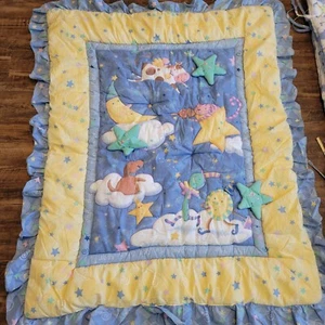 VTG Kidsline Over The Moon Viv Eisner Hess Nursery Rhyme 3D Comforter& Wall Hang - Picture 1 of 16