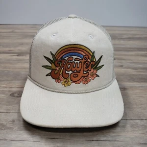 Howler Bros Hat Cap Snapback Irie Paradies White Corduroy Rainbow Hawaii Floral - Picture 1 of 9