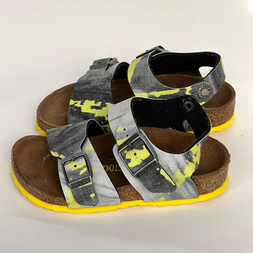 Birkenstock 凉鞋 纽约 儿童 城市迷彩 黄色,26 欧盟/美国 C8 标准版型 — 第 1/4 张图片