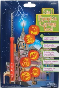 Loftus 5-in-1 Multi Purpose Tool & Stencils Halloween 8" 7pc Pumpkin Carving ... - Picture 1 of 4