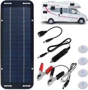30W Solar Panel 12V Trickle Charger Battery Charger Kit Maintainer Boat Car RV - Picture 1 of 16