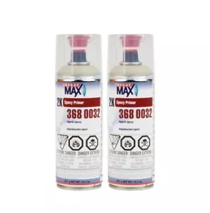 2 Cans SprayMax 3680032 2K Epoxy Rust Cure Primer Beige 14.1 oz Aerosol Spray - Picture 1 of 1