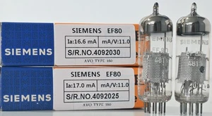 EF80 SIEMENS made in Germany Amplitrex Tested  2 Pcs - Picture 1 of 9