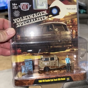 M2 Machines 1960 Volkswagen Double Cab Truck & Figure Diorama Die Cast set. - Picture 1 of 6