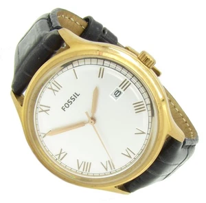 Orologio da polso uomo Fossil XXL acciaio inox pelle data oro FS-4743 5ATM Ba nuovo S276 - Foto 1 di 2