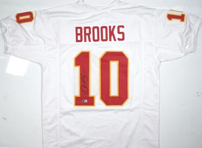 Derrick Brooks Autographed White College Style Jersey - Beckett W Hologram - Image 1 of 3