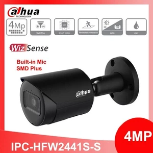 Dahua 4MP IP Camera Bullet Outdoor Camera IPC-HFW2441S-S Built-in Mic Wizsense - Picture 1 of 14